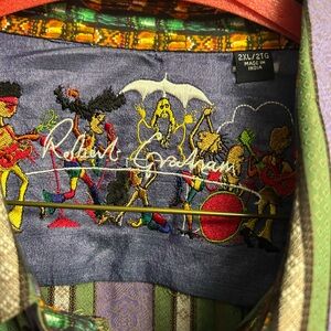 Robert Graham Multicolor Embroidered Shirt